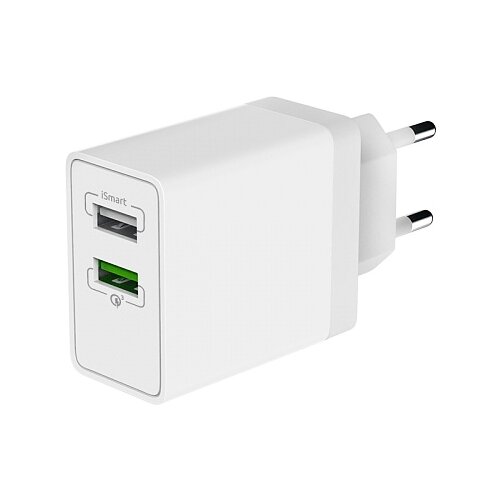 фото Сетевое зарядное устройство olmio 30w quick charge+smart ic