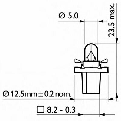 Лампа BAX85D/15 Vision 12V 12W синий CP PHILIPS 12603CP