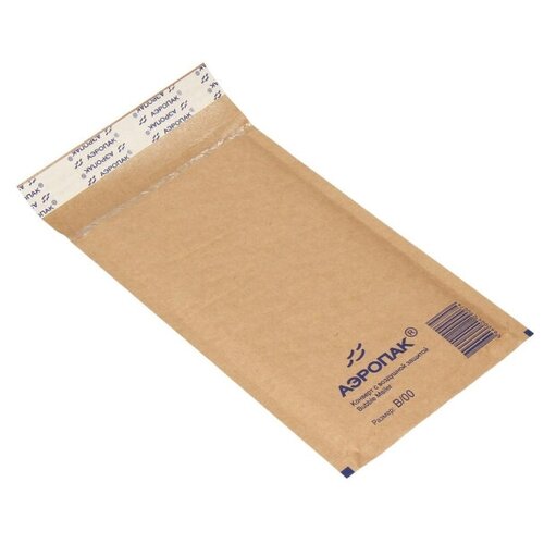 Крафт-конверт с воздушной прослойкой В/00 140 х 220 (уп/100шт), 1 шт. микробаф с пластиковой прослойкой