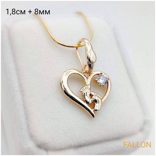 Бижутерия под золото Fallon Jewelry, подвеска с фианитами, женский кулон, медицинский сплав (медсплав)