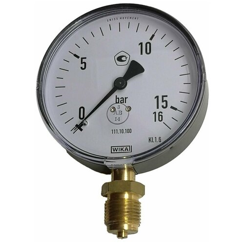 Манометр, тип 111.10.100 0...16 бар д-100 мм WIKA 9329068