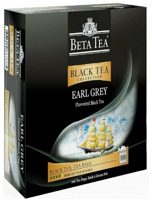 Чай черный Beta Бергамот в пакетиках 100 пак*3 шт. - фотография № 2