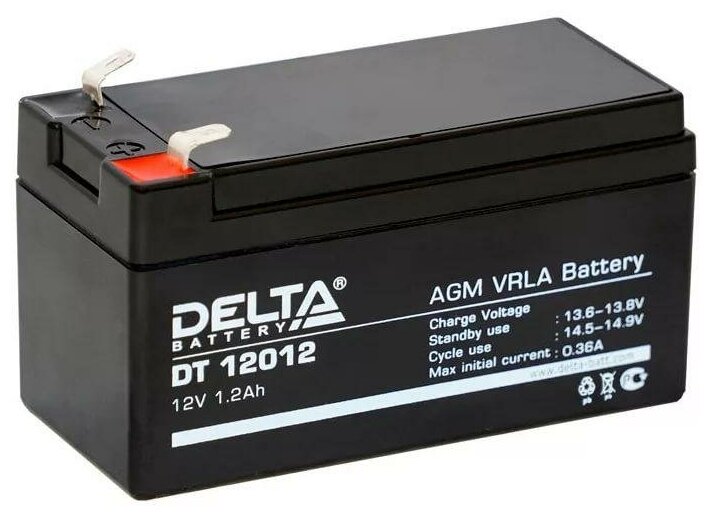 Аккумулятор DELTA 12В/1.2 А/ч (АКБ DT 12012)
