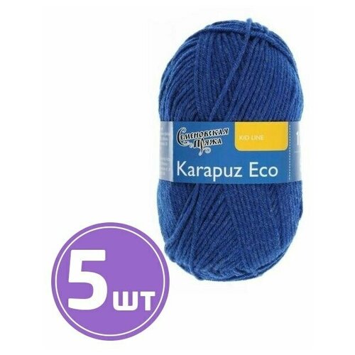 Пряжа Семеновская пряжа Karapuz Eco (180), василек 5 шт. по 50 г