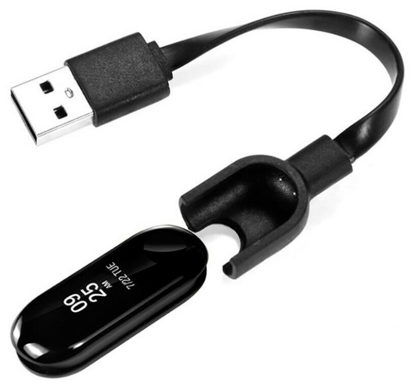 Usb кабель-зарядка для фитнес-браслета Xiaomi Mi Band 3 чёрный