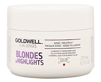 Goldwell DUALSENSES BLONDES & HIGHLIGHTS Интенсивный уход за 60 секунд для осветленных волос, 200 мл, банка