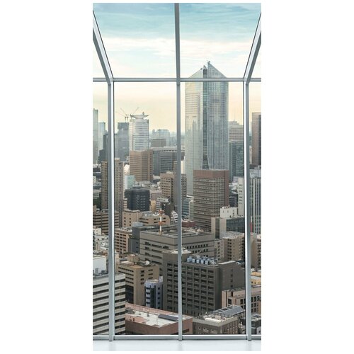 Фотообои на двери URBAN Design UDD-002 Вид на небоскребы, 97 х 202 см, самоклеющиеся