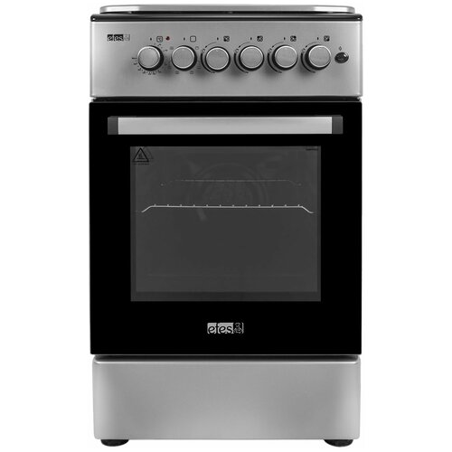 Комбинированная плита EFES T541GEF-02 5060 сераясеребристая газовая с электрической духовкой конвекция 6 режимов работы электроподжиг конфорок 1928600₽