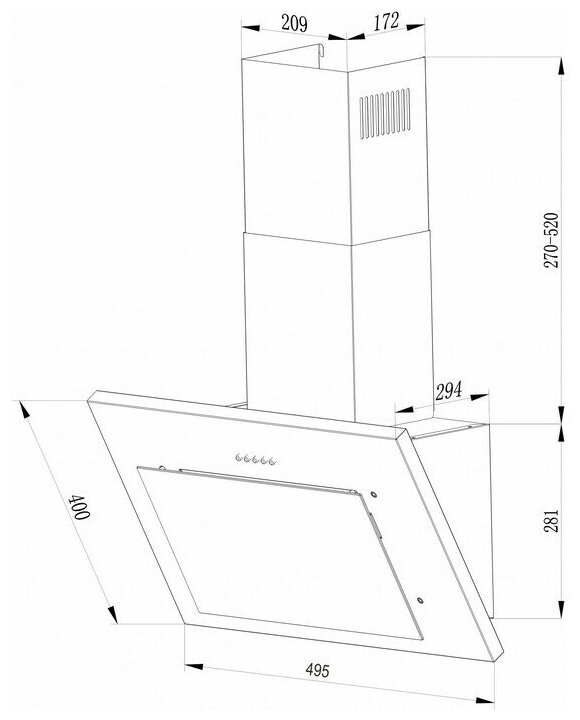 Вытяжка Hebermann HBKH 50.3 W - фотография № 6