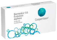 Контактные линзы CooperVision Biomedics 55 Evolution UV (6 линз) R 8,6 D -10