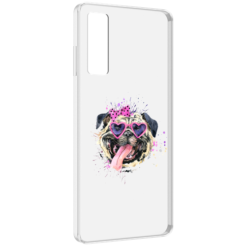 Чехол MyPads Веселая собака для TCL 20 5G задняя-панель-накладка-бампер