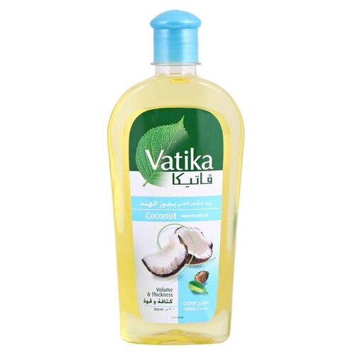 Dabur Vatika Масло для волос с кокосом (объем и толщина), 200 г, 200 мл, бутылка