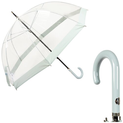 зонт трость mary poppins механика купол 92 см прозрачный мультиколор Зонт-трость M&P, белый