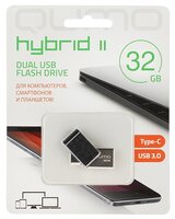 Флешка Qumo Hybrid II 32Gb черный