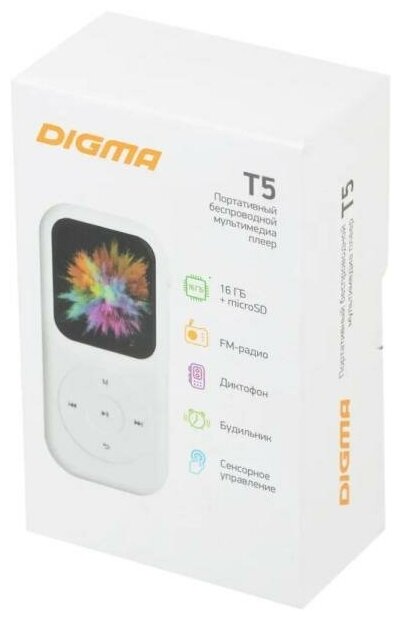 MP3 плеер Digma T5 flash 16ГБ белый - фотография № 10