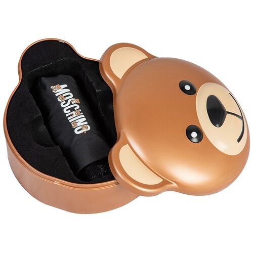 Зонт складной Moschino 8432-superminiA Bear in the tube Black