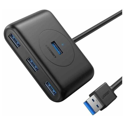 Разветвитель USB UGREEN 4 х USB 3.0, 1 м, цвет черный (20291)