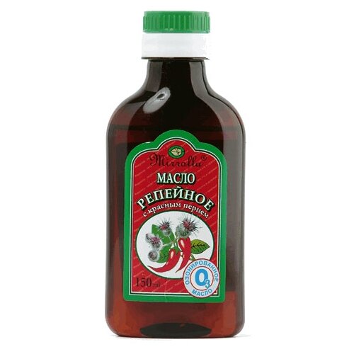 Mirrolla Репейное масло с красным перцем озонированное, 150 мл несмываемый уход для волос mirrolla репейное масло с красным перцем