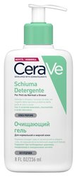 CeraVe гель очищающий для нормальной и жирной кожи лица и тела