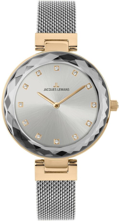 Наручные часы JACQUES LEMANS Design collection 1-2139G, золотой, серебряный