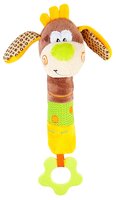 Прорезыватель-погремушка Жирафики Пёсик Том 939317 коричневый/оранжевый/зеленый