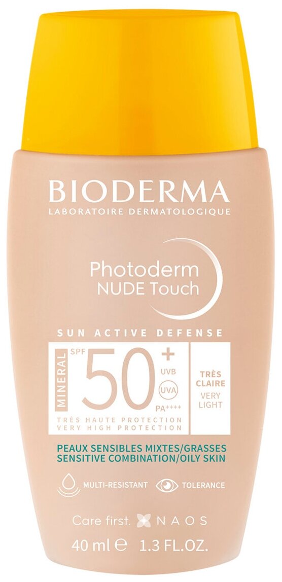 BIODERMA Солнцезащитный флюид с тоном SPF 50+ (светлый оттенок), 40 мл