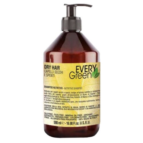 Купить Шампунь для волос питательный Dikson Every Green Dry Hair Shampoo Nutriente для сухих волос 1000 мл