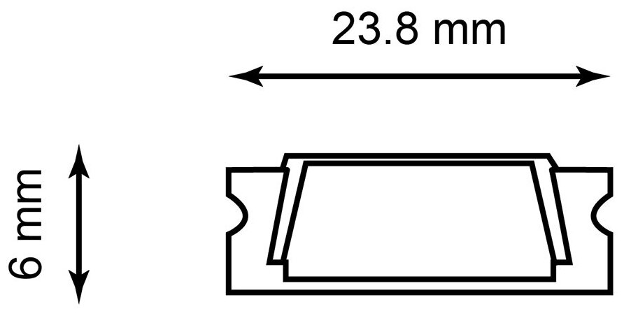 Профиль алюминиевый накладной широкий, серебро, CAB263 Feron - фото №3