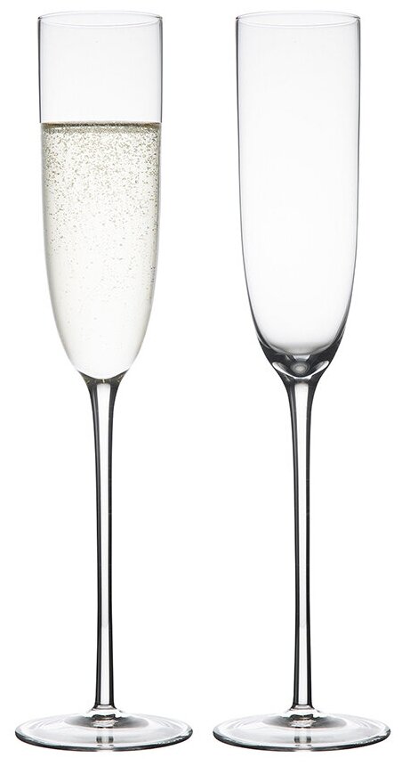 Бокал для шампанского, выдувное стекло Celebrate, 160 мл, набор из 2 шт, прозрачный, Liberty Jones, PS_LJ_CB_CPGLS160_2