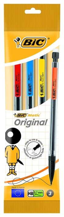 BIC Механический карандаш Matic HВ, 0.7 мм, 3 шт.