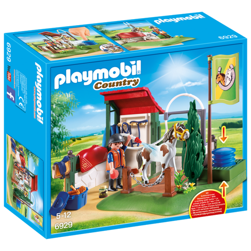 Набор с элементами конструктора Playmobil Country 6929 Лошадиная мойка, 13 дет. набор с элементами конструктора playmobil super 4 6691 скайджет 13 дет