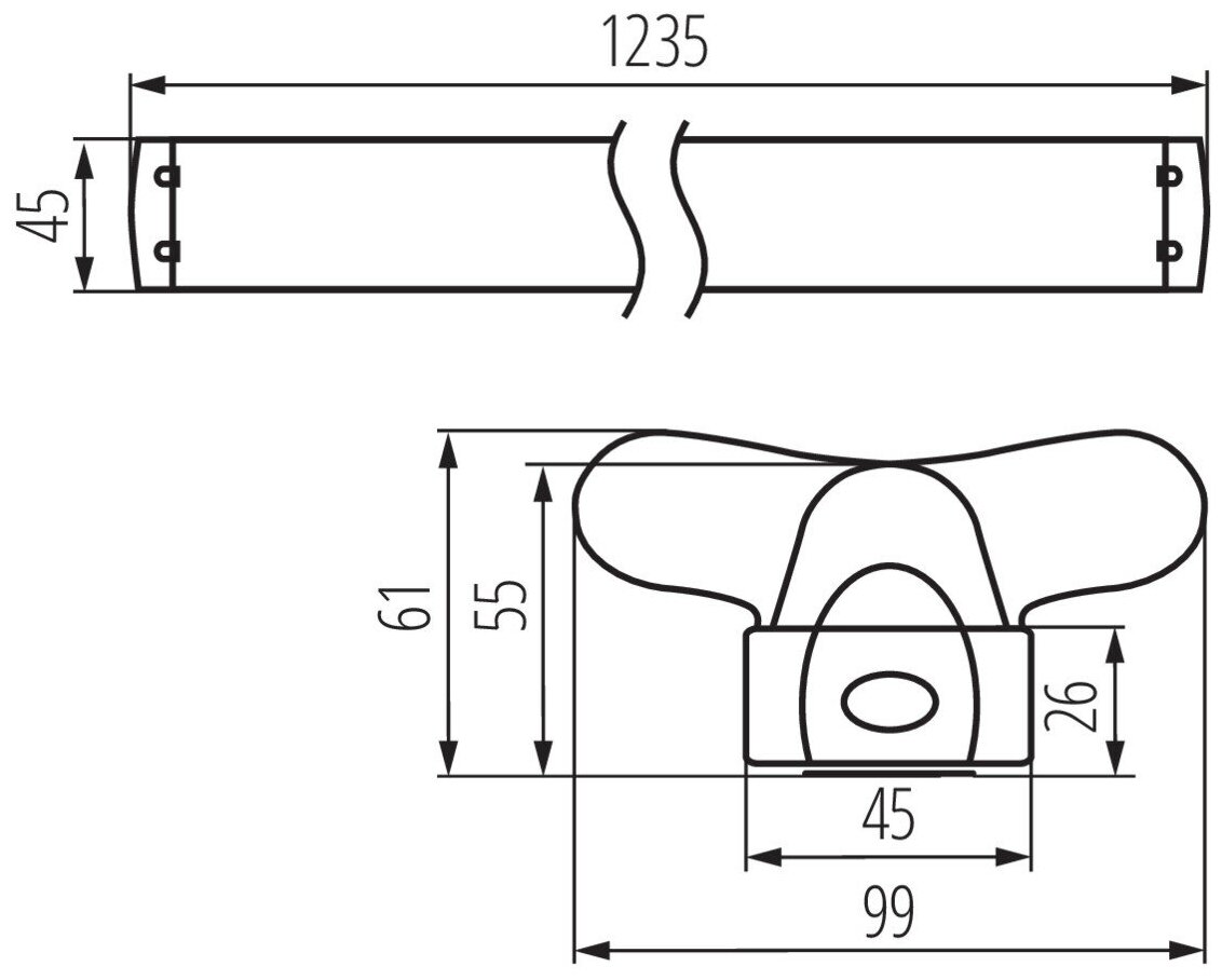 Линейный светильник для ламп T8 LED ALDO 4LED 2X120 - фотография № 2