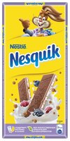 Шоколад Nesquik молочный с молочной начинкой, ягодами и злаками, 100 г