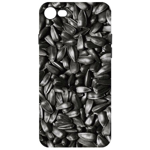 Чехол-накладка Krutoff Soft Case Семечки для iPhone SE 2020 черный чехол накладка krutoff soft case хохлома для iphone se 2020 черный