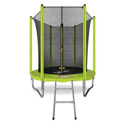 Батут ARLAND 6FT с внутренней страховочной сеткой и лестницей (Light green) (светло-зеленый)