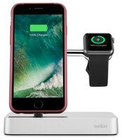 Док-станция универсальная Belkin Valet Charge Dock for Apple Watch + iPhone розовое золото