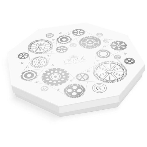 Коробка шоколадных конфет ручной работы Фраде - восьмигранник (на 37 конфет) (механизм белый) с фольгировкой