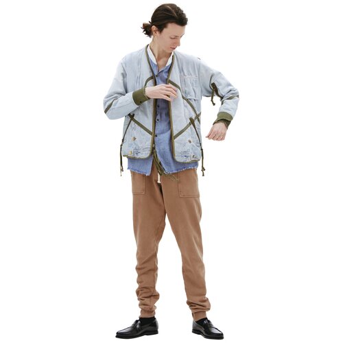 фото Greg lauren куртка engineer в полоску 4