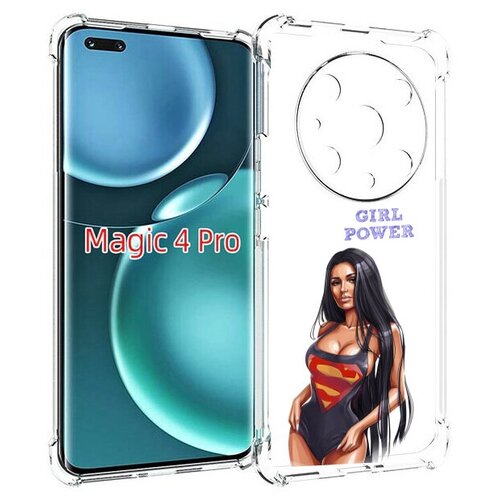 Чехол MyPads Девушка-супермен женский для Honor Magic4 Pro / Magic4 Ultimate задняя-панель-накладка-бампер