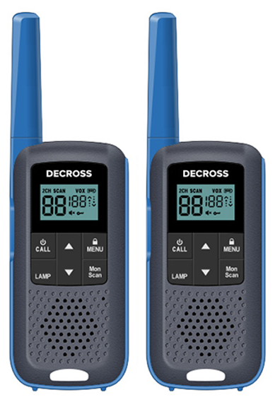 Комплект из двух радиостанций Decross DC63 Blue Twin EU