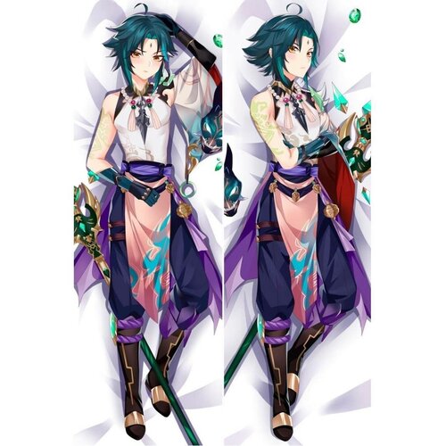 Дакимакура Genshin impact - Чжун Ли арт. K0178 90х30 см.