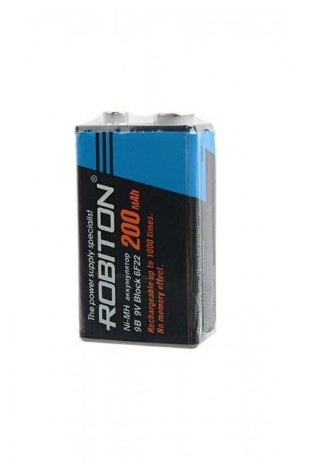 Аккумуляторные батарейки Robiton HR22 200mah 9V 200MH9 NI-MH SR1