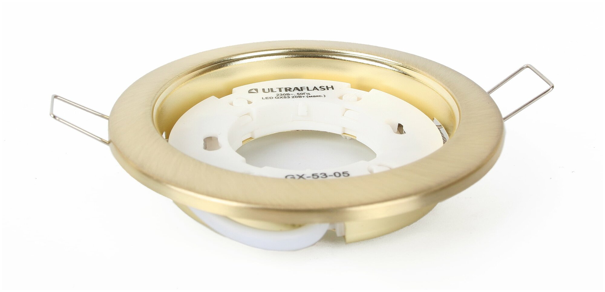 Металлический встраиваемый светильник Ultraflash матовое золото GX-53-05 14059 16122188