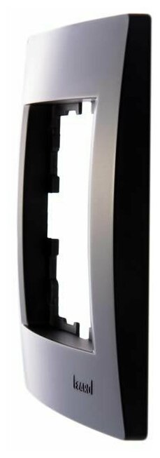 Рамка для розеток и выключателей Lezard Karina 1 пост горизонтальная цвет черный бархат - фото №9