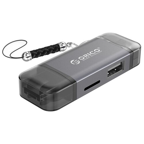 Картридер Orico 2CR61-GY Silver otg картридер usb 3 2 gen1 type c microsd t flash orient c321