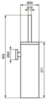 Ершик туалетный Ideal STANDARD IOM A9128MY нержавеющая сталь