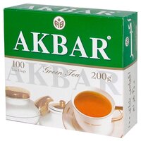 Чай зеленый Akbar Green Tea в пакетиках, 25 шт.