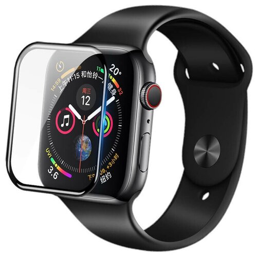 Противоударное, полноразмерное защитное стекло Nillkin 3D+full для Apple Watch Series 4 / 5 / 6 / SE / 44mm