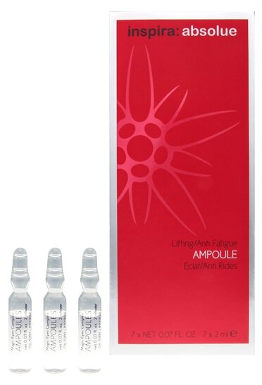 Inspira Cosmetics absolue Lifting/Anti Fatigue Ampoule Ампулы для мгновенного лифтинга и сияния кожи для лица, шеи и области декольте, 2 мл, 7 шт.