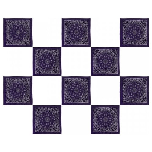 Бандана , размер 55х55, фиолетовый банданы узор 55 х 55 см цвет фиолетовый сиреневый набор 2 шт